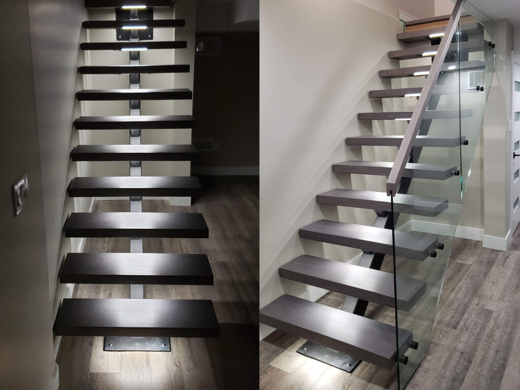 Custom stairs with led lights